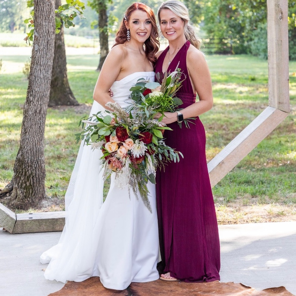 Maroon halter dress